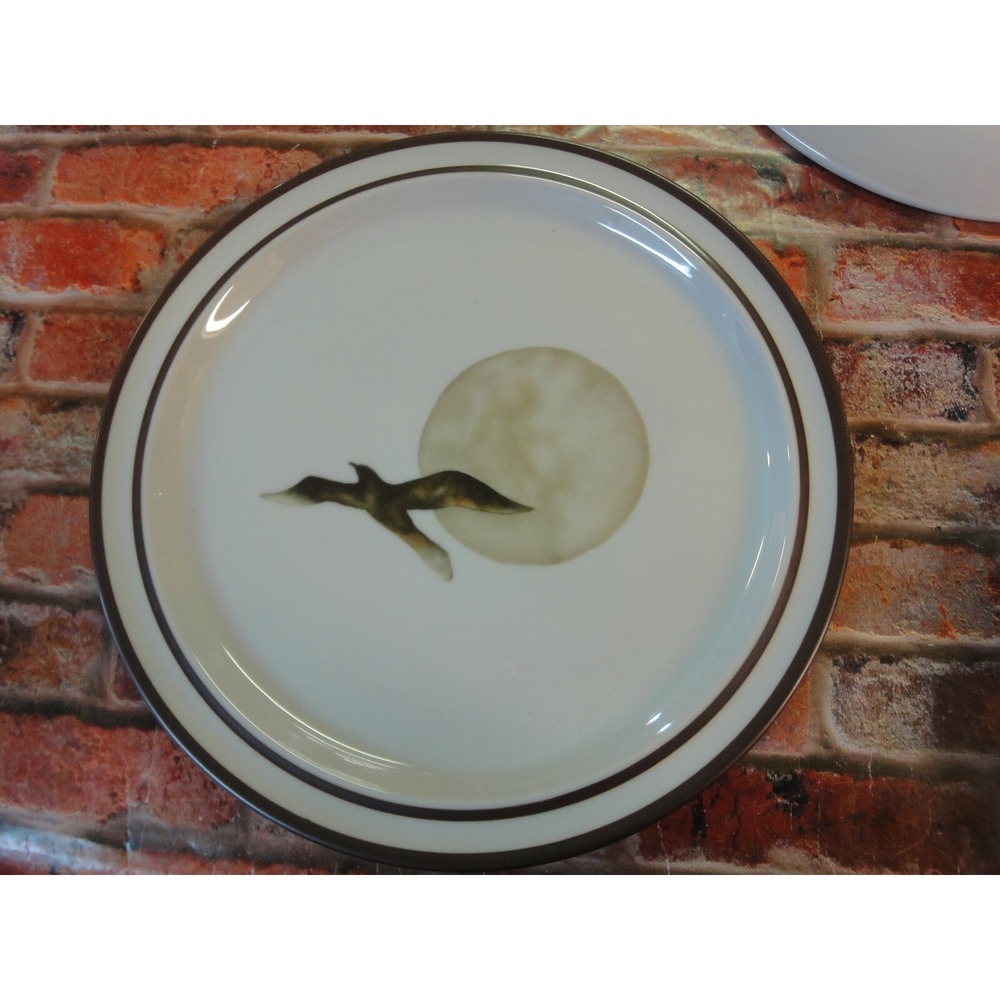 Vintage Noritake Stoneware JAPAN made moon flight replacement dinner plate 10.5"